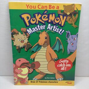 Vintage Nintendo 1996 You Can Be A Pokemon Master Artist Draw Characters Zalme